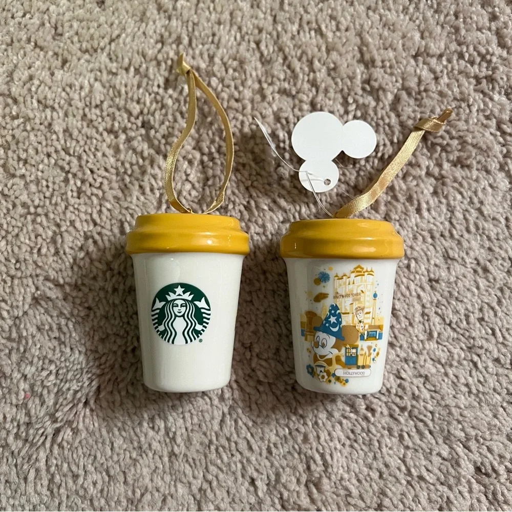 🆕 Disney | Hollywood Studios x Starbucks Retro Mickey Mouse Coffee Cup Ornament